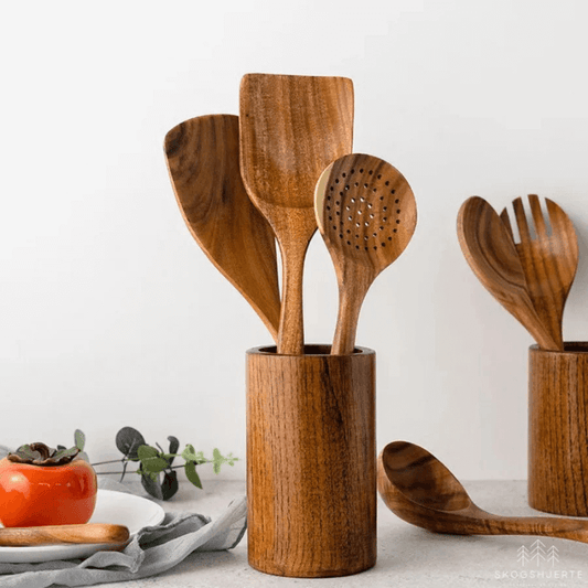Eco-Living™ Wooden Utensil Holder